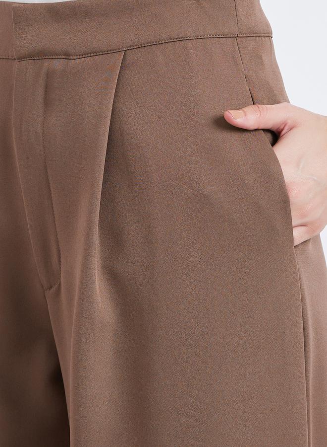 Styli Women Brown Wide Leg Trousers - Image 3